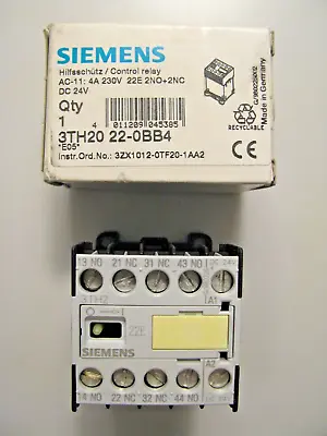 Buy Siemens 3TH20 22-0BB4 Control Relay NEW • 16.50$