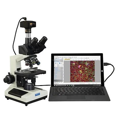Buy OMAX 40X-2500X Darkfield Biological Trinocular Microscope + 14MP Digital Camera • 692.99$