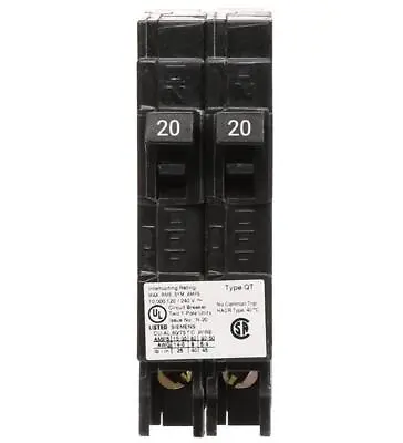 Buy Q2020NC (no Clip) - Siemens 20 Amp Tandem Breaker • 19.79$