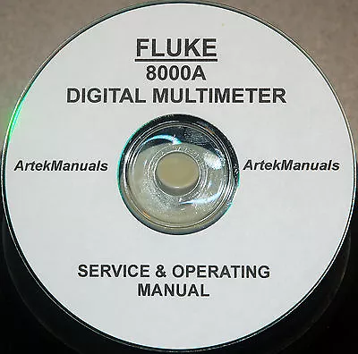 Buy FLUKE 8000A DMM Instruction (Operating & Service) Manual • 10$