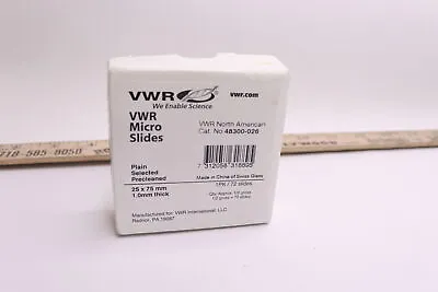 Buy (72-Pk) VWR Microscope Slides 25mm X 75mm X 1mm 48300-026 • 5.24$