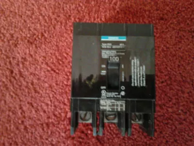 Buy  Siemens Bqd  3 Pole 100 Amp 480/277v Circuit Breaker • 800$