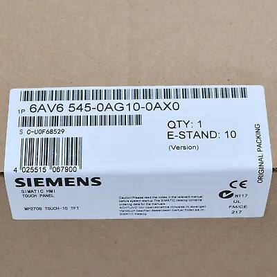 Buy New In Box Siemens Touch Panel 6AV6 545-0AG10-0AX0 6AV6545-0AG10-0AX0 • 959.64$