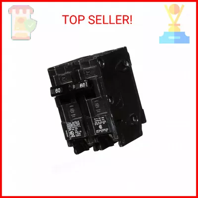 Buy Siemens Q260 60-Amp Double Pole Type QP Circuit Breaker, Black • 18.32$