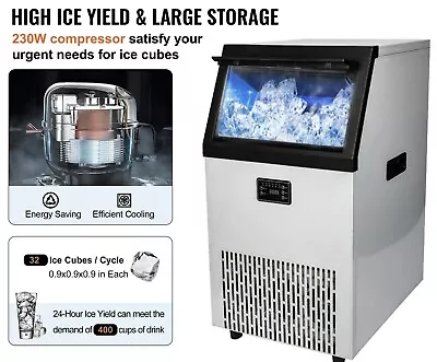 Buy Fricool 110 Lbs/24H Commercial Ice Maker Machine Ice Cube Machine • 325$