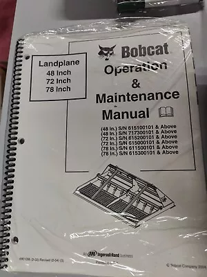 Buy Bobcat Landplane 48 72 78 Inch Operation & Maintenance Manual 6901095  • 15$