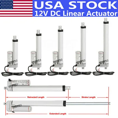 Buy DC 12V Linear Actuator Electric Motors 50-450mm Stroke For Medical Auto Car Lift • 29.99$