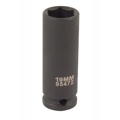 Buy STEELMAN 1/2-Inch Drive X 19mm Deep Well 6-Point Metric Impact Socket, 95472 • 13.99$