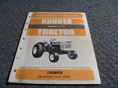 Buy Kubota L175 Sub-Compact Utility Tractor Illustrated Parts Catalog Manual • 299$