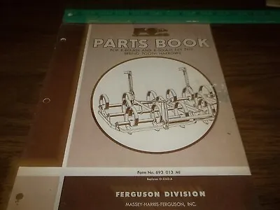 Buy Ferguson Lift-Type Spring Tooth Harrows Parts Book For Models K-BO-A21 & 31 • 5$