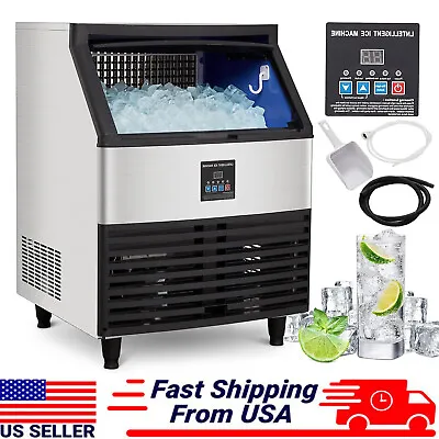 Buy 440LBS/24H Built-In Commercial Ice Maker Ice Cube Machine Undercounter Stainless • 1,399.99$