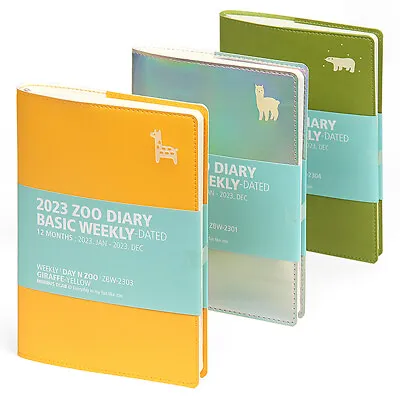 Buy MINIBUS ZOO DIARY BASIC WEEKLY / Yearly Monthly Daily Planner Journal Note Memo • 29.49$