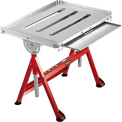 Buy VEVOR Welding Table Folding Workbench 31  X 23  Adjustable Welding Workbench • 97.99$