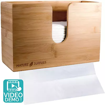 Buy Nature Supplies Bamboo Paper Towel Dispenser For Bathroom And Kitchen - Wall Mou • 40.74$
