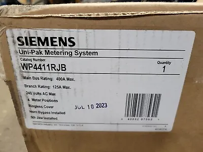 Buy Siemens WP4411RJB 400 Amp 4-Gang (125A Position) Ringless Uni-Pak Metering  • 3,000$