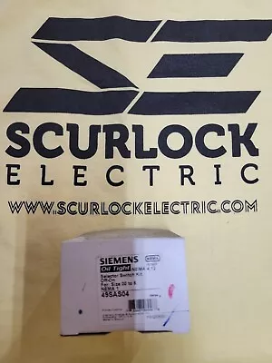 Buy Siemens 49sas04 Selector Switch Kit Nema 4,12 Size 00-6 Brand New Open Box • 35$