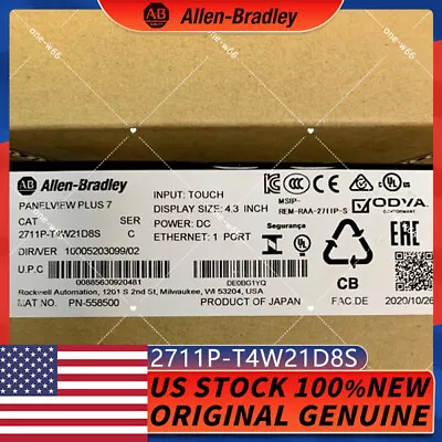 Buy Allen Bradley 2711P-T4W21D8S Panelview Plus 7 Touchscreen Brand New Sealed 1PCS • 972$