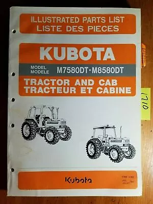 Buy Kubota M7580DT M8580DT Tractor & Cab Illustrated Parts List Manual 97898-21402 • 50$