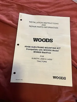 Buy WOODS #9406 Sub-Frame Mounting Kit ~ Installation & Repair Parts Information • 15.99$