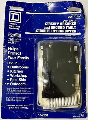 Buy Square D Made In USA Circuit Breaker Ground Fault Circuit Interrupter QO115GFI-C • 24.99$