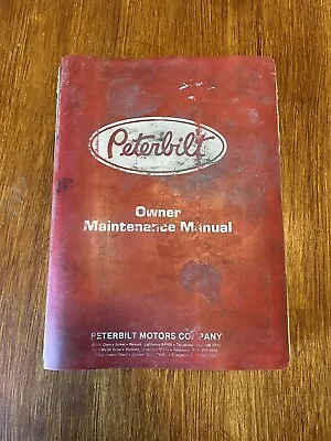 Buy Used Peterbilt Owner Maintenance Manual CAT. No 5233 1979 • 124.99$