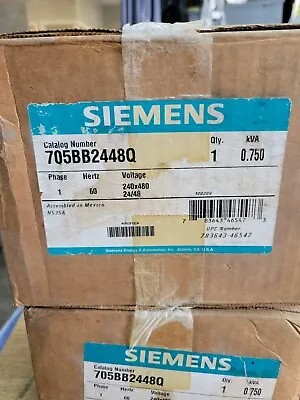 Buy 1 Siemens Transformer 705bb0448q   0.750 Kva • 129.99$