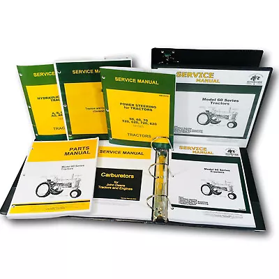 Buy Service Parts Manual Set For John Deere 60 Gas Tractor Repair Shop Catalog Book • 69.97$
