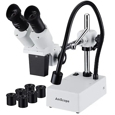 Buy 10X-20X-30X-40X Widefield Stereo Microscope W Boom Arm Stand+LED Incident Light • 242.99$