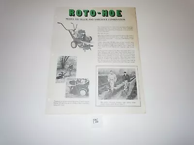 Buy Roto-hoe & Sprayer Co. Tiller & Shredder Combination Model 220 Brochure • 11$