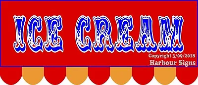 Buy (Choose Your Size) Ice Cream DECAL Food Truck Concession Sticker • 12.99$