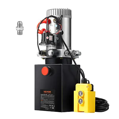 Buy VEVOR Hydraulic Pump 4 Quart Single Acting Dump Trailer Pump Power Unit DC 12V • 144.99$
