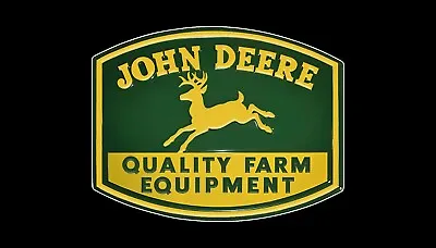 Buy John Deere Vintage 1950  Tin Plate Style  Historic Redrawn Emblem Sticker Decal • 5$