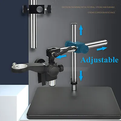 Buy Microscope Camera Adjustable Boom Large Stereo Arm Table Stand Holder 10-265mm • 75.05$
