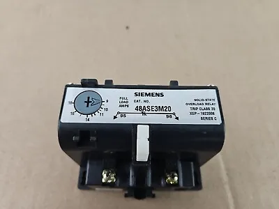 Buy SIEMENS 48ASE3M20 9-18A 600VAC Solid State Overload Relay Series C • 174.99$