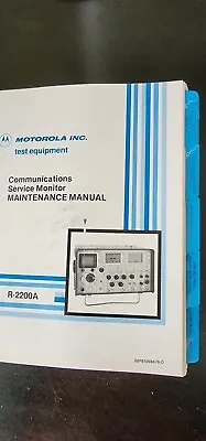 Buy Motorola Service Monitor Maintenance Manual R-2200A Rare OEM • 97.50$