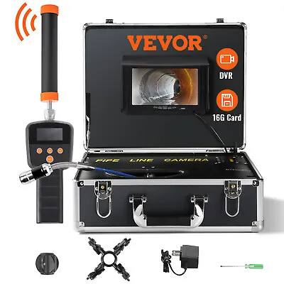 Buy VEVOR 30m/100ft 7  Sewer Camera Pipe Inspection Camera 1000TVL 512Hz Locator • 569.99$