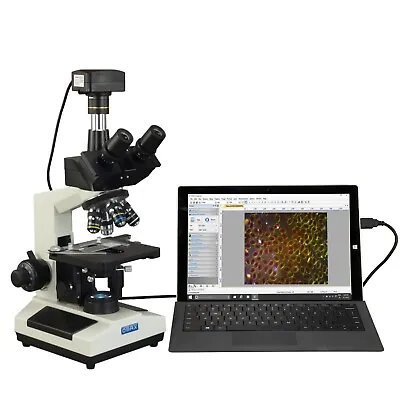 Buy OMAX 40X-2000X 5MP USB3 Darkfield Live Blood Trinocular LED Compound Microscope • 938.99$
