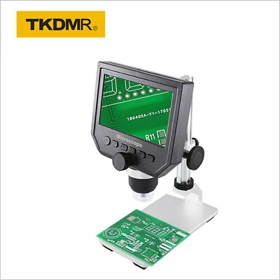 Buy 600X Digital Microscope Electronic Video 4.3 Inch HD LCD Soldering Phone Repair • 61.12$