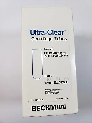 Buy Beckman 347356, 2.2mL Open-Top Thinwall Ultra-Clear Tube, 11 X 34mm - 50Pk • 73.95$