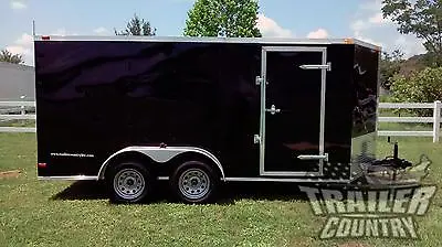 Buy NEW 2024 7 X 14 7x14 V-Nosed Enclosed Cargo Motorcycle Trailer Ramp & Side Door • 5,495$