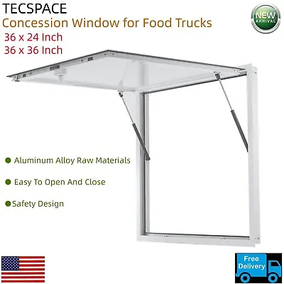 Buy TECSPACE Concession Window For Food Trucks 2 Sizes Without Screen Windows • 227.99$
