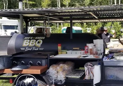 Buy Bbq Smoker Trailer Custom Built W/ Flat Top Griddle Folding Sides Cooks Great CT • 8,995$