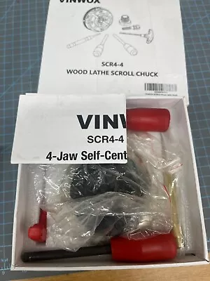 Buy VINWOX SCR4-4 Wood Lathe Chuck, 4-Jaw Self-Centering With 1 X8TPI Thread & More • 43$