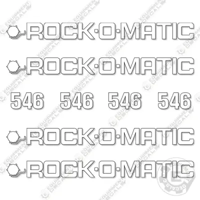 Buy Fits Rock-O-Matic 546 Decal Kit Rock Picker - 7 YEAR OUTDOOR 3M VINYL! • 124.95$