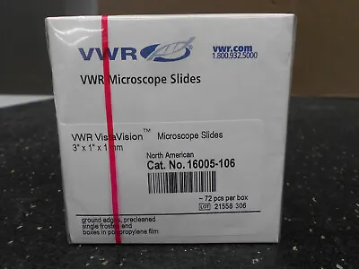 Buy VWR VISTAVISION 16005-106 MICROSCOPE SLIDES 3  X 1  X 1mm  72 PCS • 19.99$