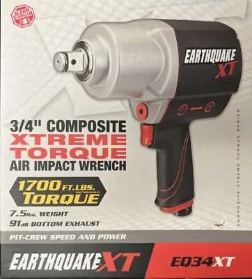 Buy 3/4 In. Proffessional Composite Xtreme Torque Air Impact Wrench EARTHQUAKE XT • 358.95$