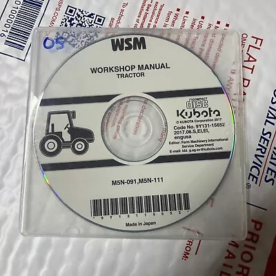 Buy Kubota Tractor Workshop Manual CD M5N-091, M5N-111 #05 • 8$