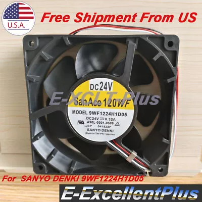 Buy 3Pin Axial Cooling Fan For Sanyo SanAce120WF 9WF1224H1D05 24V120*120*38mm 0.32A • 40.66$