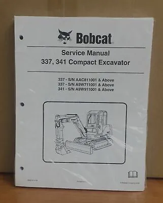 Buy Bobcat 337, 341 Compact Excavator Service Manual Shop Repair Book 3 PN # 6986746 • 57.85$