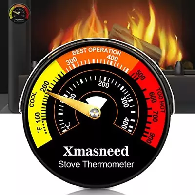 Buy Wood Stove Thermometer Magnetic, Oven Temperature Top Golden  • 11.85$